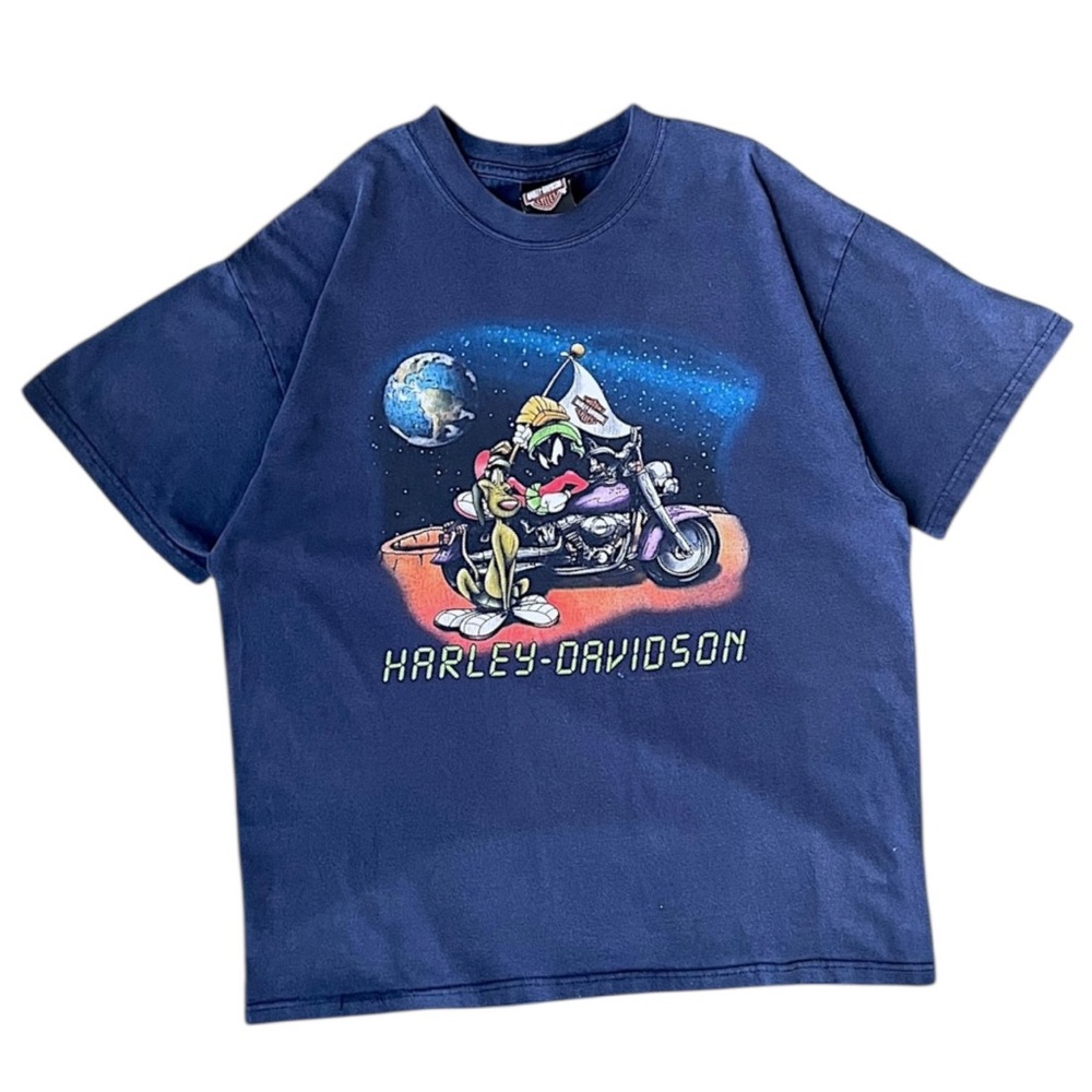 Vintage Harley Davidson Looney Tunes Navy Graphic Tee